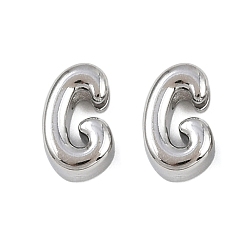 Letter G 304 прелести нержавеющей стали, буквы, Буква G, 7.5x4.5x3.5 мм, отверстие : 1.8 мм