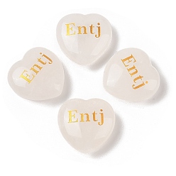 Хрусталь Натуральный кристалл кварца, гравировка сердца, статуэтки mbti, статуи для домашнего офиса, украшения стола, слово entj, 30x30x12.5~13 мм