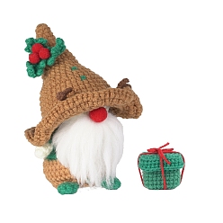 Peru DIY Knitting Kits, including Polyester Yarn, Glue Stick, Crochet Needle, Gnome, Peru, 15x9cm