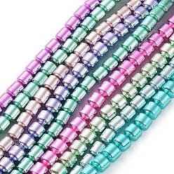 (52) Непрозрачная лаванда Гальванические нити из синтетических немагнитных гематитовых бусин, колонка, разноцветные, 4.5~5x4~5 мм, отверстие : 0.8 мм, около 83 шт / нитка, 16.34 дюйм (41.5 см)
