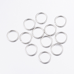 Stainless Steel Color 304 Stainless Steel Open Jump Rings, Stainless Steel Color, 13x1.5mm, Inner Diameter: 10mm