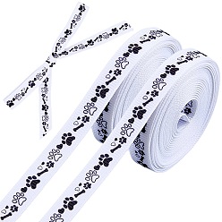 Paw Print Полиэфирная лента, подарочные аксессуары, отпечаток лапы, 3/8 дюйм (10 мм)