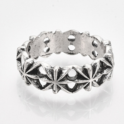 Antique Silver Alloy Wide Band Rings, Chunky Rings, Antique Silver, Size 11, 21mm