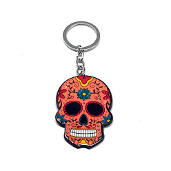 Лосось Пластиковый кулон брелок, с брелоки железа, череп, salmon, кулон: 5.7x4 см