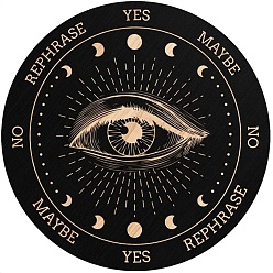 Eye Деревянная маятниковая доска, биолокация гадальная доска, для колдовства принадлежности для викканского алтаря, плоскийкруглыйкруглый, глаз, 150 мм