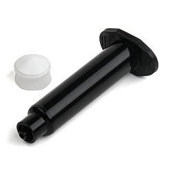 Черный Пластиковые дозирующие шприцы, с поршнем, чёрные, 70x32x19 мм, отверстие: 2 мм, поршень: 13x10 мм, емкость: 5 мл (0.17 жидких унций)