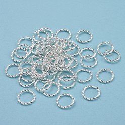 Серебро 304 из нержавеющей стали открыты кольца прыжок, витых круглых, серебряные, 18 датчик, 8x1 мм, внутренний диаметр: 6 мм