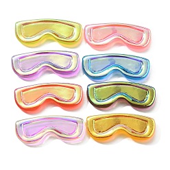 (52) Непрозрачная лаванда УФ-покрытие смоляные кабошоны, переливчатость, плавание гугл, разноцветные, 16x42x4.5 мм