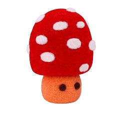 Красный Украшения из шерстяного войлока ручной работы, резинка для волос для детей своими руками, гриб/мясистость, красные, 35~45 мм