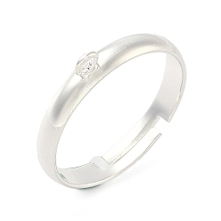 Посеребрённый Регулируемые латунные лотки для колец для подвески, 6 отверстие петля кольцо основание, стойки покрытие, долговечный, без свинца и без кадмия, 925 серебро покрытием, 3 мм, отверстие : 1.5 мм, внутренний диаметр: 17 мм