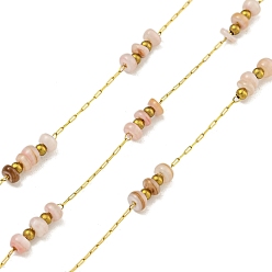 Pink Ионное покрытие (ip) 304 звенья цепи из нержавеющей стали, с морской ракушкой и катушкой, пайки, розовые, 8 мм