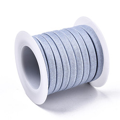 Светлый Стально-синий Плоский полиэстер эластичный шнур, швейные принадлежности для одежды, светло-стальной синий, 5 мм, около 3.28 ярдов (3 м) / рулон