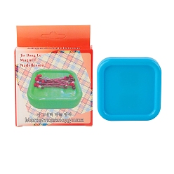 Темно-Голубой Квадратные пластиковые магнитные подушечки для иголок, магнитный держатель иглы, держатель иглоуловителя, для принадлежностей для вышивки крестом, глубокое синее небо, 88x88 мм