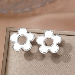 Нержавеющая Сталь Цвет 304 серьги из нержавеющей стали, цвет нержавеющей стали, 20.5x21 мм