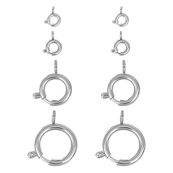 Нержавеющая Сталь Цвет 24 шт. 4 стили 304 застежки-кольца из нержавеющей стали, ручная полировка, материалы дизайна ожерелья, цвет нержавеющей стали, 5~16 мм, отверстие : 1~3 мм, 6 шт / стиль