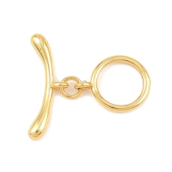 Настоящее золото 18K Кольцо из латуни Переключить застежками, без кадмия и без свинца, долговечный, реальный 18 k позолоченный, 7.5~13.5x10.5~18.5x2.5~3.5 мм, отверстие : 1.4 мм