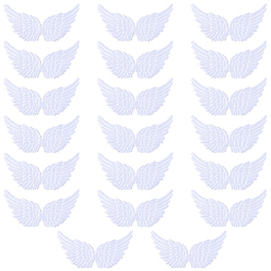 Белый 20шт. тканевые ангельские крылья, материалы для изготовления одежды своими руками, белые, 73x133x0.5 мм
