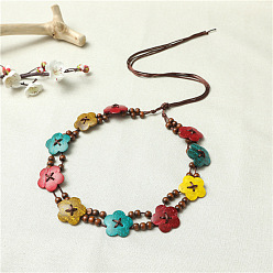 Цветок Цепочки для талии и живота в стиле бохо из искусственной кожи с цветным узором из кокоса для женщин, цветок, 1700 мм