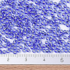 (RR2431) Silverlined Dark Cornflower Blue MIYUKI Round Rocailles Beads, Japanese Seed Beads, 11/0, (RR2431) Silverlined Dark Cornflower Blue, 11/0, 2x1.3mm, Hole: 0.8mm, about 5500pcs/50g