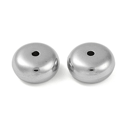 Платина CCB пластиковые шарики, рондель, платина, 12.5x7 мм, отверстие : 2 мм