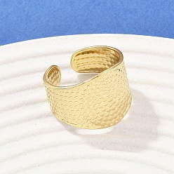 Настоящее золото 18K 304 из нержавеющей стали манжеты кольца, ионное покрытие (ip), реальный 18 k позолоченный, 16 мм