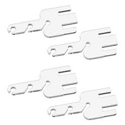 Прозрачный Натяжитель для акриловой вязальной машины, адаптеры для натяжения пряжи, с 3 натяжными вилками, аксессуары для вязальных машин, прозрачные, 48.5x21.5x2.5 мм, отверстие : 2.5 мм, 3 mm и 3.5 mm