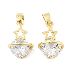 Настоящее золото 18K Подвески из микрофибры из латуни с планетой, без кадмия, без никеля и без свинца, реальный 18 k позолоченный, 17x10.5x8.5 мм, отверстие : 5x2.5 мм