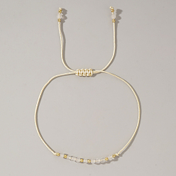 Лунный Камень Браслеты из бисера с натуральными камнями для женщин, лунный камень, с латунной бисера, внутренний диаметр: 11 дюйм (28 см)