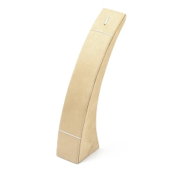 Бежевый Подставка для демонстрации браслетов, обитых бархатом, из железа., форма арки, бежевые, 11x3.75x19 см