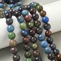 Натуральная Бирюза Бусины из натуральной бирюзы , круглые, 10 мм, отверстие : 1 мм, около 37 шт / нитка, 14.57'' (37 см)