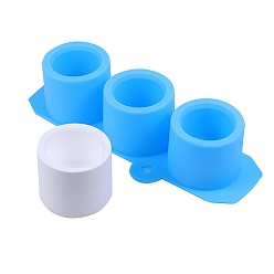 Синий Силиконовая форма для ароматерапевтической свечи, пищевой силикон, ароматерапевтический гипсовый диффузор своими руками, каменный горшок-чашка, колонка, синие, 218x91 мм