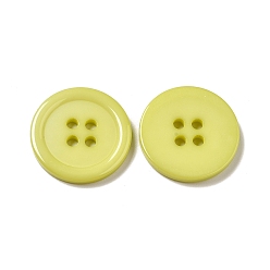 Light Green Resin Buttons, Dyed, Flat Round, Light Green, 20x3mm, Hole: 2mm, 195pcs/bag
