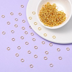 Золотой Железные разрезные кольца, кольца с двойной петлей, без кадмия и без свинца, золотые, 6 мм диаметром, толщиной 1.4 мм , около 5.3 мм внутренним диаметром, Около 11000 шт / 1000 г