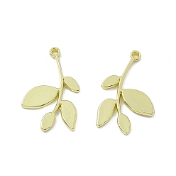Light Gold Подвески из сплава , лиственные ветки прелести, золотой свет, 24x15x1.5 мм, отверстие : 1.2 мм