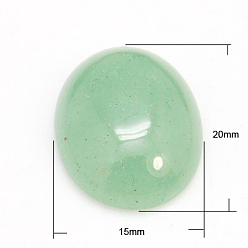 Авантюрин Кабошоны из камня, овальные, зеленый авантюрин, 20x15x5 мм