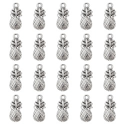 Античное Серебро Ананас тибетский стиль сплава подвески, без свинца и без кадмия, античное серебро, 19x9x3 мм, отверстие : 1 мм