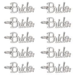 Платина 10 кулоны из латуни с микрочастицами и кубическим цирконием., с целью перехода в кольце, Слово невесты, платина, 18x7.5x2.5 мм, Перейти кольцо: 5x1 мм, внутренний диаметр: 3.5 мм