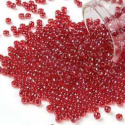 (109B) Siam Ruby Transparent Luster Круглые бусины toho, японский бисер, (109 b) прозрачный блеск сиамского рубина, 8/0, 3 мм, отверстие : 1 мм, Около 10000 шт / фунт