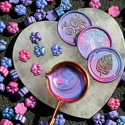 Фуксиновый 150 шт. Частицы сургуча, для ретро печать печать, отпечаток лапы, красно-фиолетовые, 10 мм