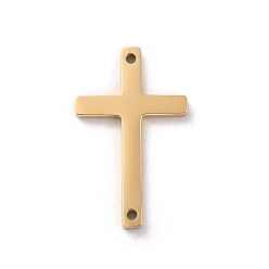 Золотой Ионное покрытие (ip) 304 подвески из нержавеющей стали, лазерная резка, Корс ссылки на религию, золотые, 17.5x11x1.5 мм, отверстие : 1 мм