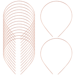 Другой Цвет 30шт. аксессуары для волос железные резинки для волос фурнитура, 1 мм, внутренний диаметр: 120~125 мм