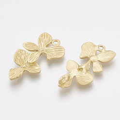Matte Gold Color Smooth Surface Alloy Links connectors, Flower, Matte Gold Color, 26.5x14.5x3mm, Hole: 1.4~2.5mm