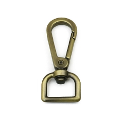 Античная Бронза Поворотные шарниры из сплава цинка, поворотный карабин-лобстер, для изготовления кошелька, античная бронза, 5.9x2.3 см, отверстие : 16x9 мм