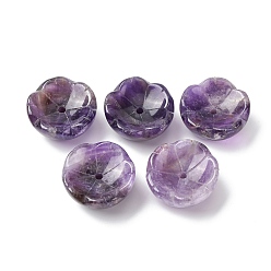 Аметист Подставки для благовоний из натурального аметиста, цветок, 31~32x31.5~32.5x15 мм, отверстие : 3 мм