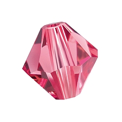 70040 Indian Pink Хрустальные бусины preciosa®, чешский хрусталь, биконус(451 69 302 рондель), 70040 индийский розовый, 6 мм, отверстие : 1 мм