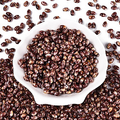 Кокосово-Коричневый Спрей роспись стекла бисер, овальные, кокосового коричневый, 7x4~4.5 мм, отверстие : 0.9 мм, Около 2500 шт / фунт