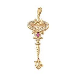Скорпион Латунные микро проложить кубического циркония большие кулоны, палочка с подвесками в виде созвездий, долговечный, без никеля , реальный 18 k позолоченный, Скорпион, 50.5x19.5x3.5 мм, отверстие : 6.5x3 мм