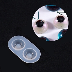 Белый Силиконовые формы, формы для литья смолы, для уф-смолы, изготовление ювелирных изделий из эпоксидной смолы, игрушечные глаза, белые, 6.1x3.4 см, Внутренний диаметр: 2 см и 1.1 см