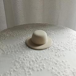 Бежевый Основа шляпы для мини-куклы из ткани, с полиэфирной веревкой, аксессуары для изготовления кукол своими руками, бежевые, 133x50 мм