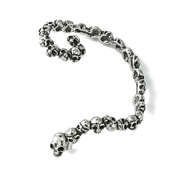 Античное Серебро 316 хирургические серьги-манжеты из нержавеющей стали., осталось, античное серебро, 54.5x48 мм